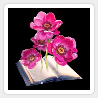 Book Of Flower, Flower Book, Flower And Book Magnet